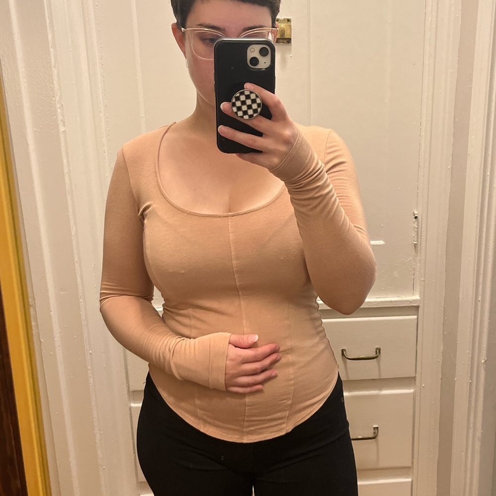 Basic long sleeve in nude